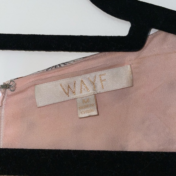 Wayf Blush Pink White Daisy Flower Pattern Midi Dress Size M - Picture 9 of 10